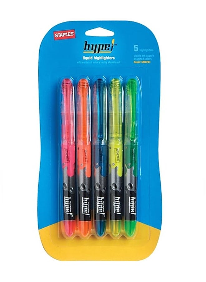 Staples - Pack Of 5 Highlighter Multicolour - Image 1