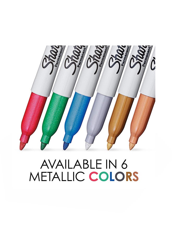 Sharpie 6-Piece Permanent Marker Metallic Assorted - Image 2