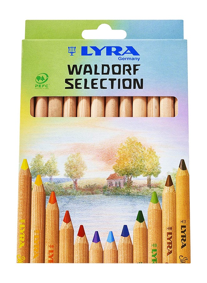 Lyra 12-Piece Giant Triangular Wood Colored Pencil Brown  - Image 1