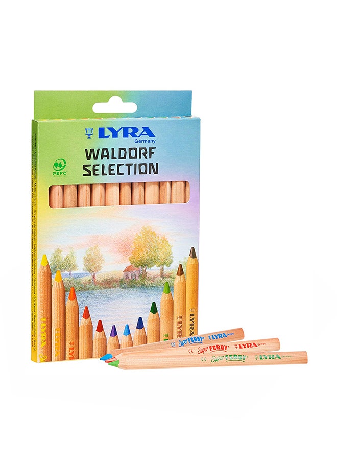 Lyra 12-Piece Giant Triangular Wood Colored Pencil Brown  - Image 2