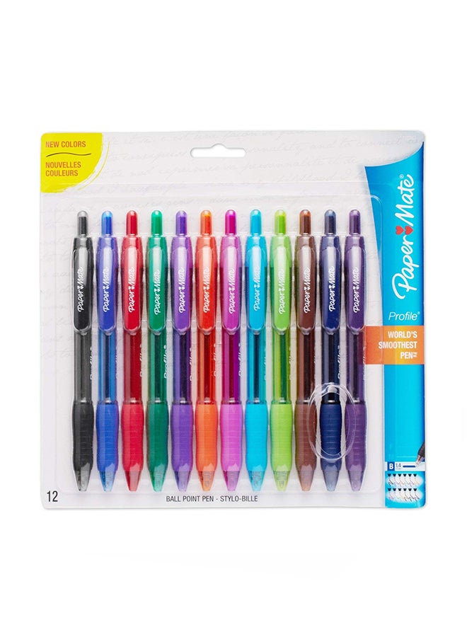 Paper Mate 12-Piece Retractable Ballpoint Pen Multicolour  - Image 1