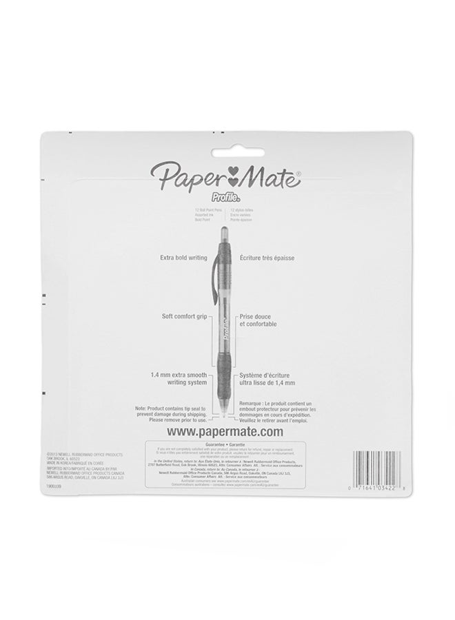 Paper Mate 12-Piece Retractable Ballpoint Pen Multicolour  - Image 2