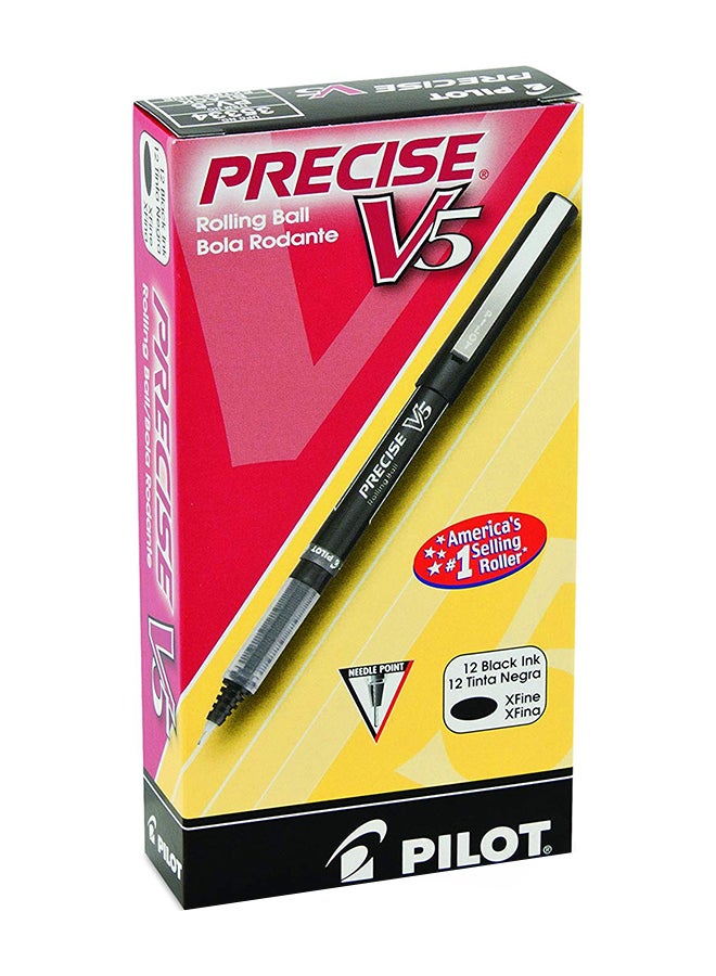 بايلوت قلم حبر بريسايس V5 ممتاز برأس كروي أسود - Image 2