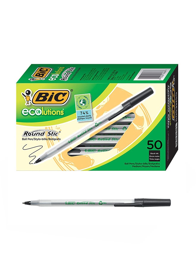 بيك 50 قلم حبر جاف كروي الرأس إكوليوشنز راوند ستيك من بيك - Image 1