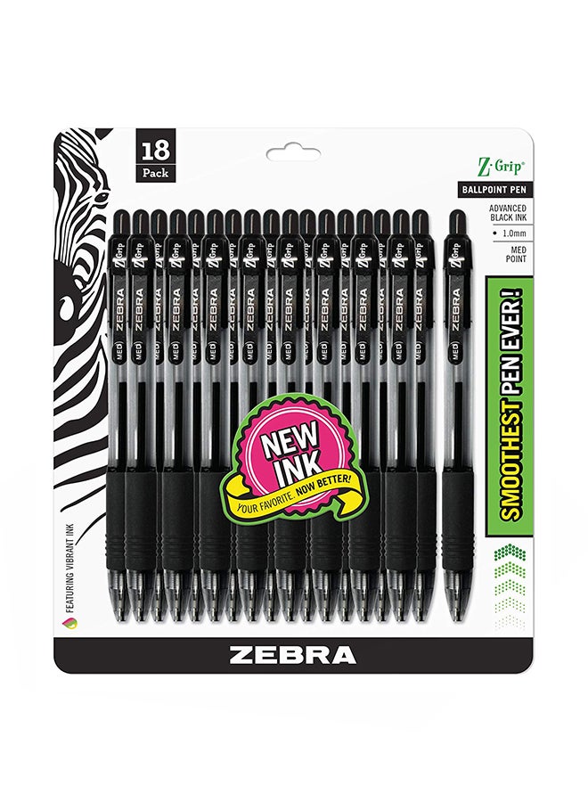 Zebra Pen - 18-Count Zebra Pen Z-Grip Retractable Ballpoint Pen - Image 1