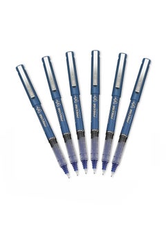6-Piece Precise V7 Stick Rolling Ballpoint Pen Blue