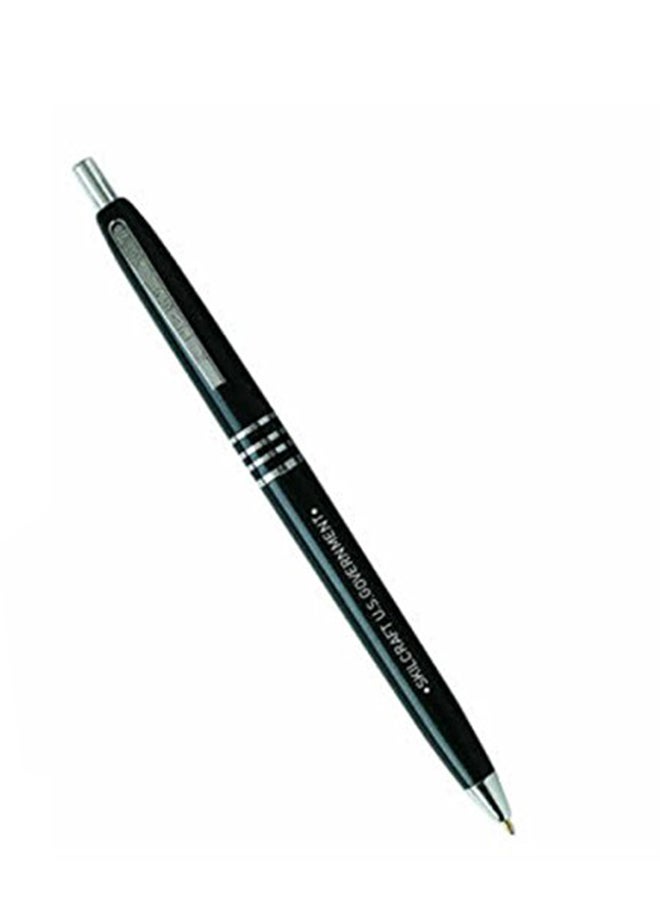 12-Piece Retractable Ballpoint Pen Black