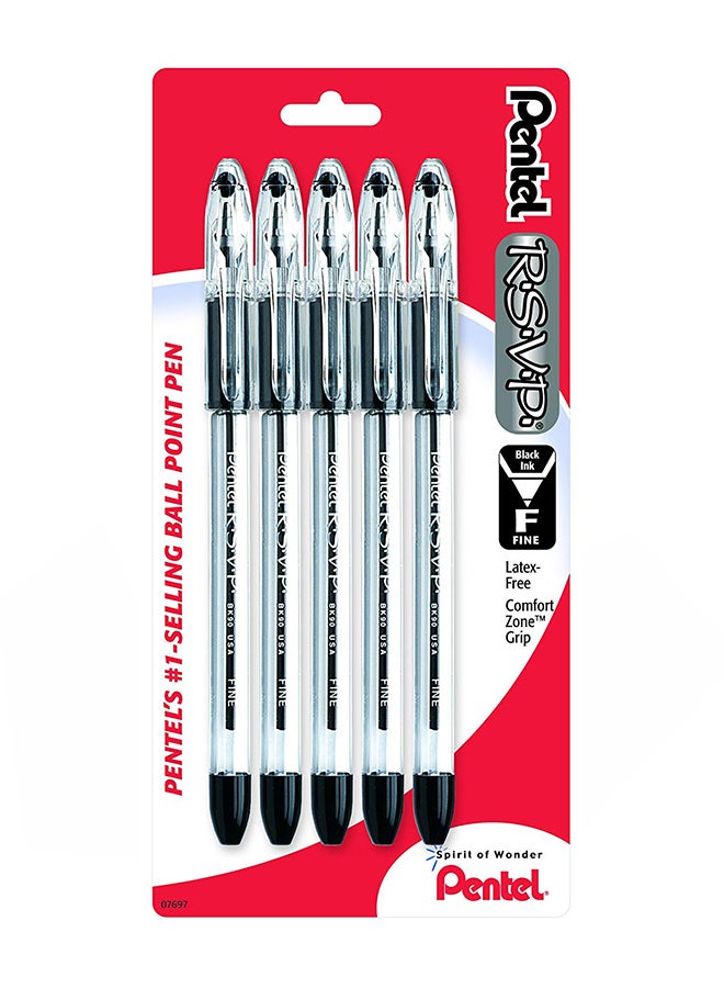 Pentel 5-Piece R.S.V.P. Ballpoint Pen - Image 1