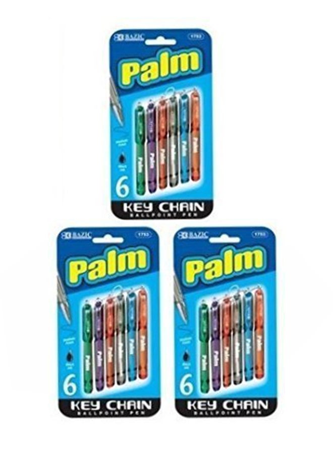 18- Pieces Palm Key Chain Mini Ballpoint Pen