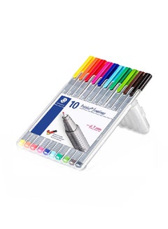 STAEDTLER 10-Piece Triplus Fineline Porous Point Pen Multicolour  - Image 2