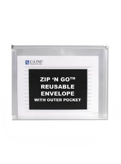 C-Line 3-Piece Zip N Go Reusable Envelope Clear 