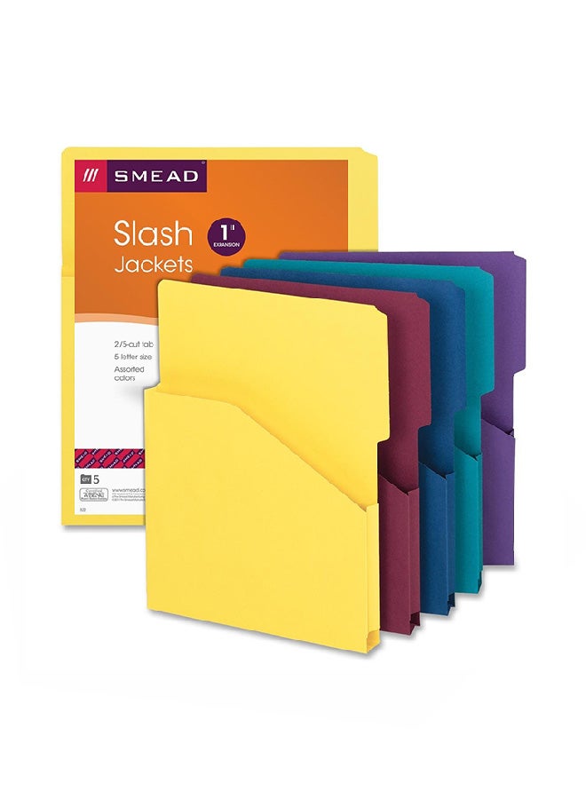 Smead 5-Piece Letter Size Expanding Slash Jacket Multicolour - Image 1