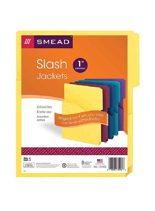 Smead 5-Piece Letter Size Expanding Slash Jacket Multicolour - Image 2