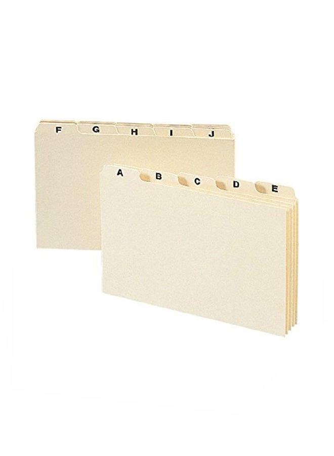 Smead 25-Piece  Letter Size Cut Tab Card Guide Folder Sandal  - Image 1