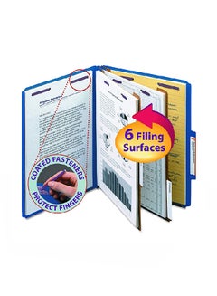 Smead 10-Piece Letter Size Pressboard Classification File Folder Multicolour  - Image 1