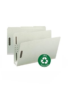 Smead 25-Piece Legel Size Pressboard Fastener File Folder Grey  - Image 2