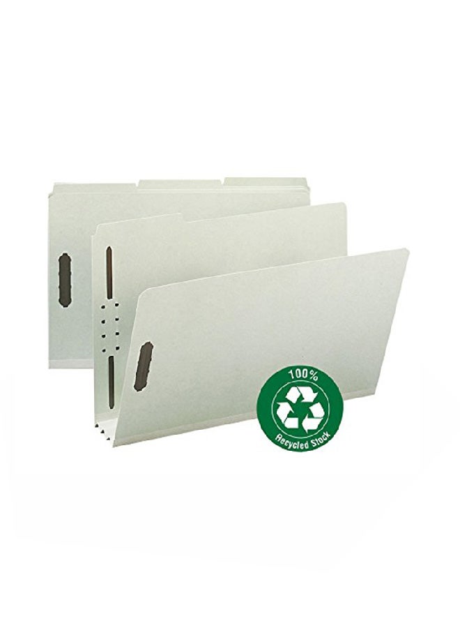 Smead 25-Piece Legel Size Pressboard Fastener File Folder Grey  - Image 2