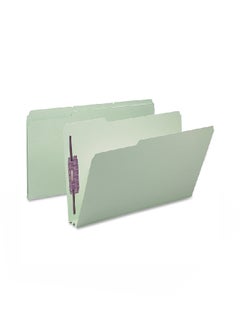 Smead 25-Piece Legal Size Pressboard Fastener File Folder Green  - Image 1