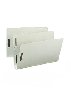 Smead 25-Piece Legel Size Pressboard Fastener File Folder Grey  - Image 1