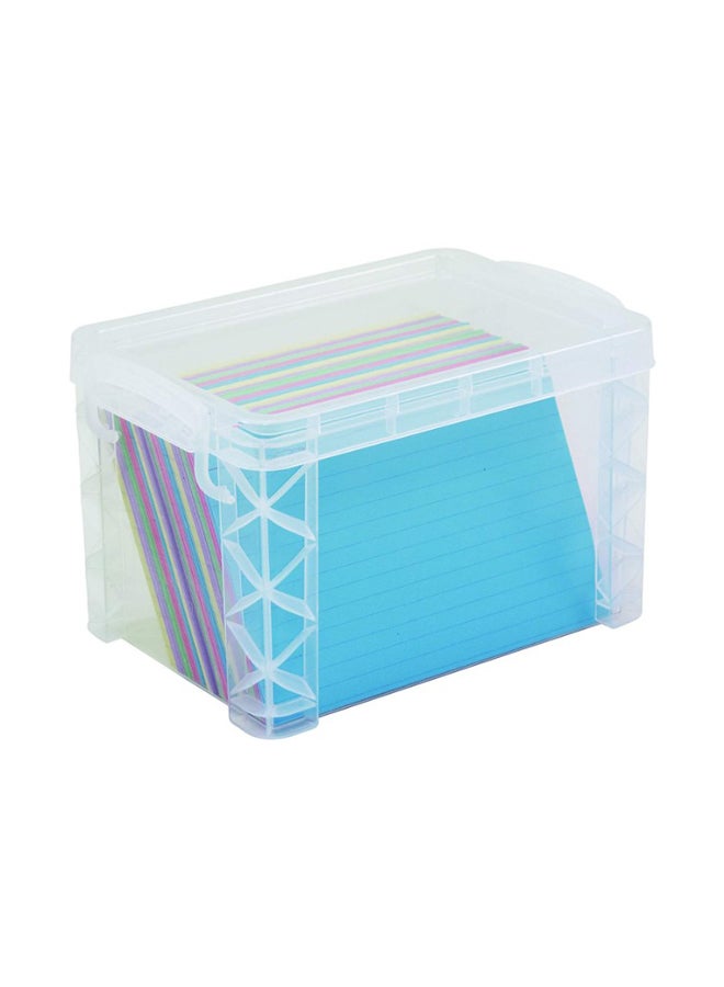 Advantus - Super Stacker Index Card Box Clear - Image 1