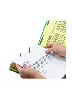 Smead 10-Piece Letter Size Pressboard Classification File Folder Green/Brown  - Image 2