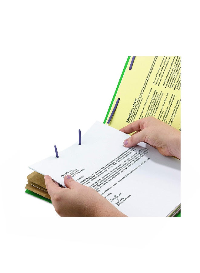 Smead 10-Piece Letter Size Pressboard Classification File Folder Green/Brown  - Image 2