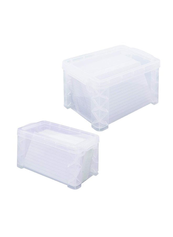 Advantus - Super Stacker Index Card Box Clear - Image 1