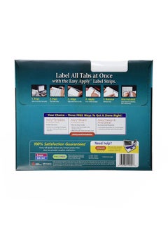 AVERY Clear Label Strip Tab Divider White  - Image 2
