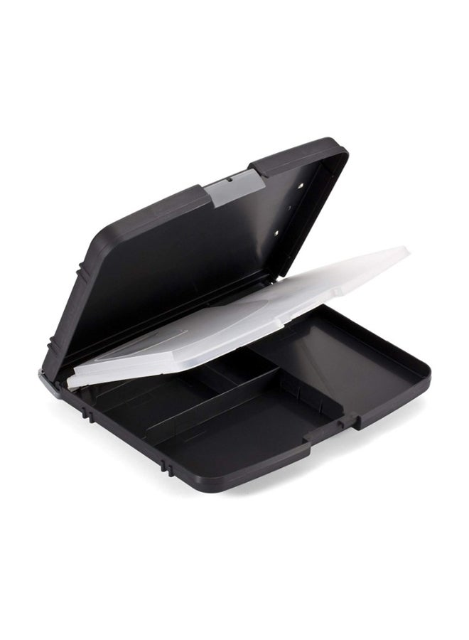 Officemate Triple File Clipboard Storage Box Black - Image 2