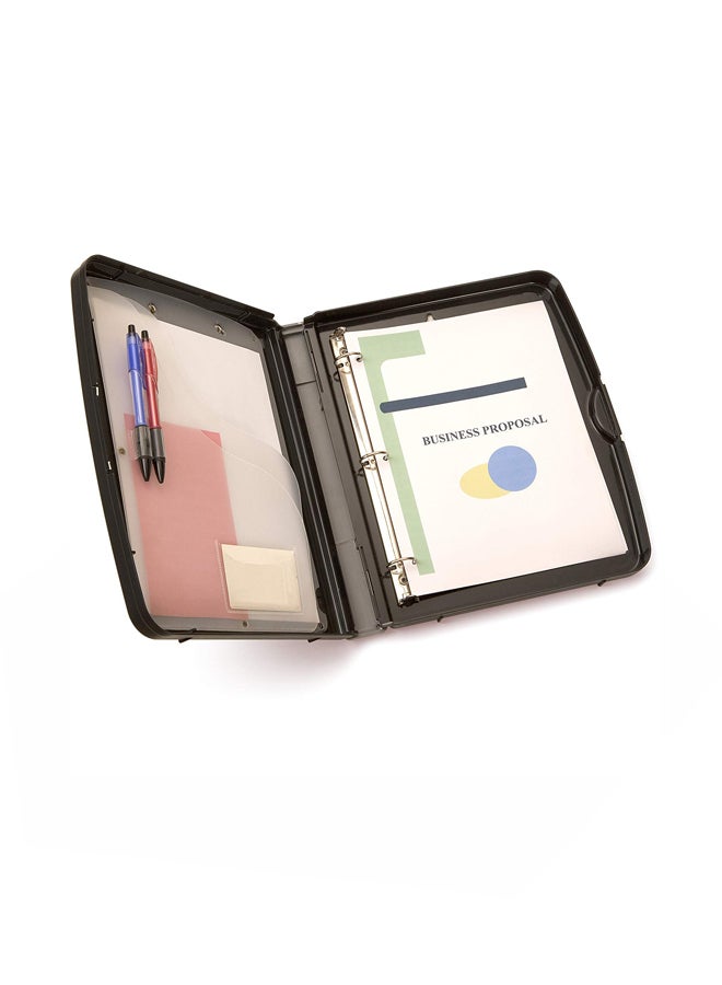 Officemate Ringbinder Clipboard Storage Box Black - Image 1