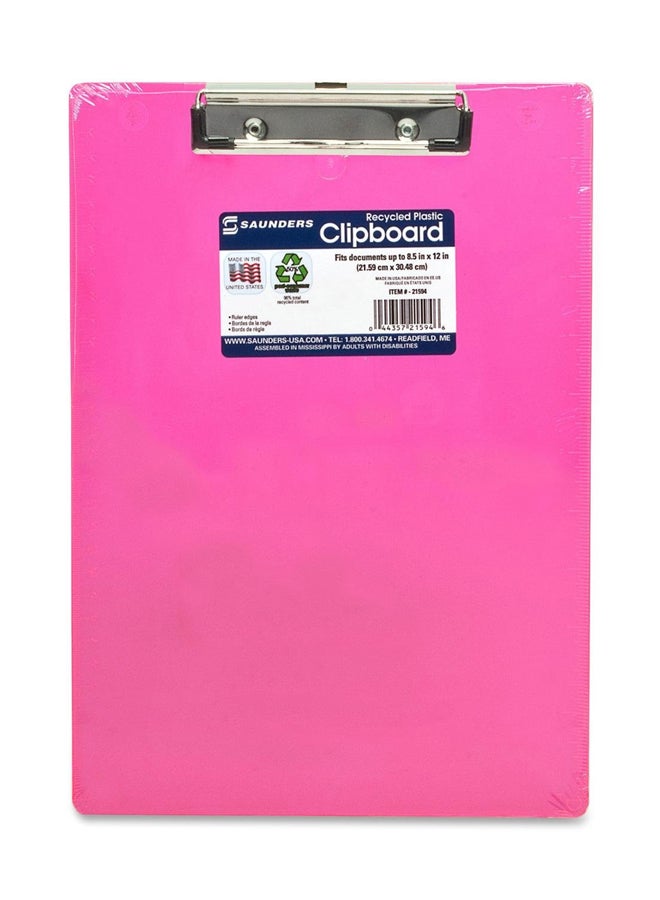 Saunders Letter Size Clipboard Pink - Image 1