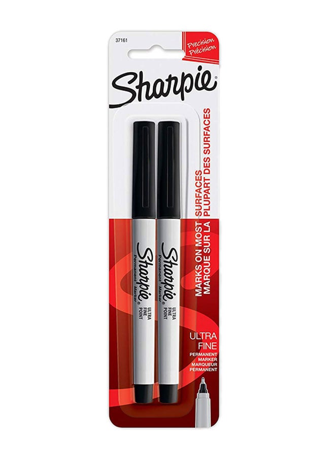 Sharpie Pack Of 2 Blister Permanent Marker Black  - Image 1