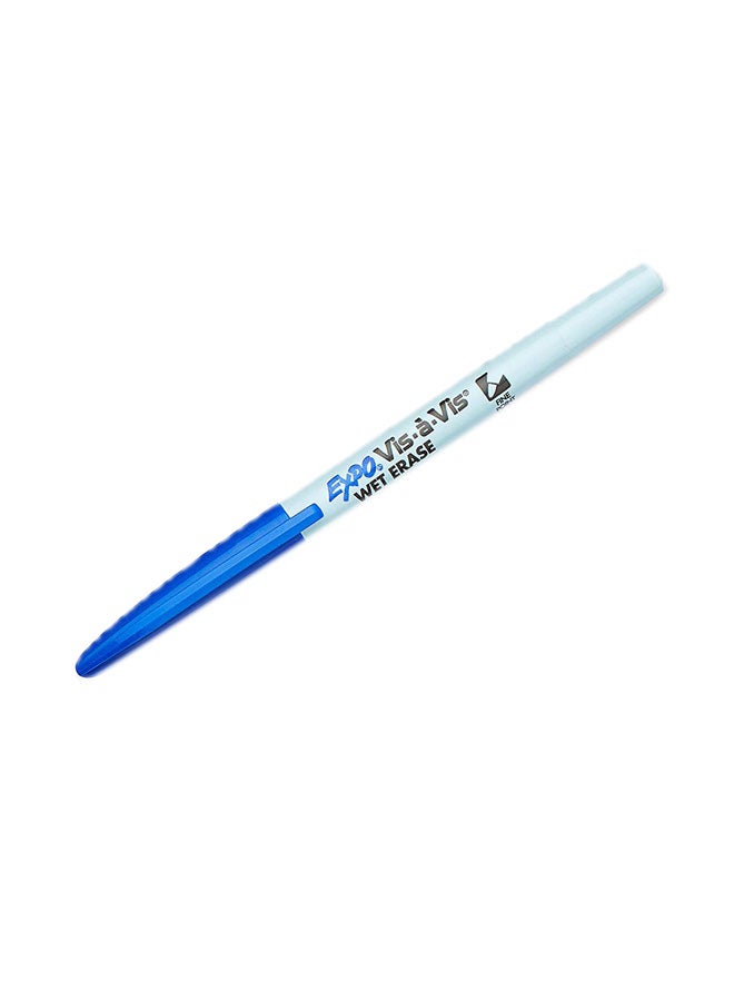 Expo Vis-A-Vis Wet-Erase Overhead Transparency Marker Blue  - Image 2