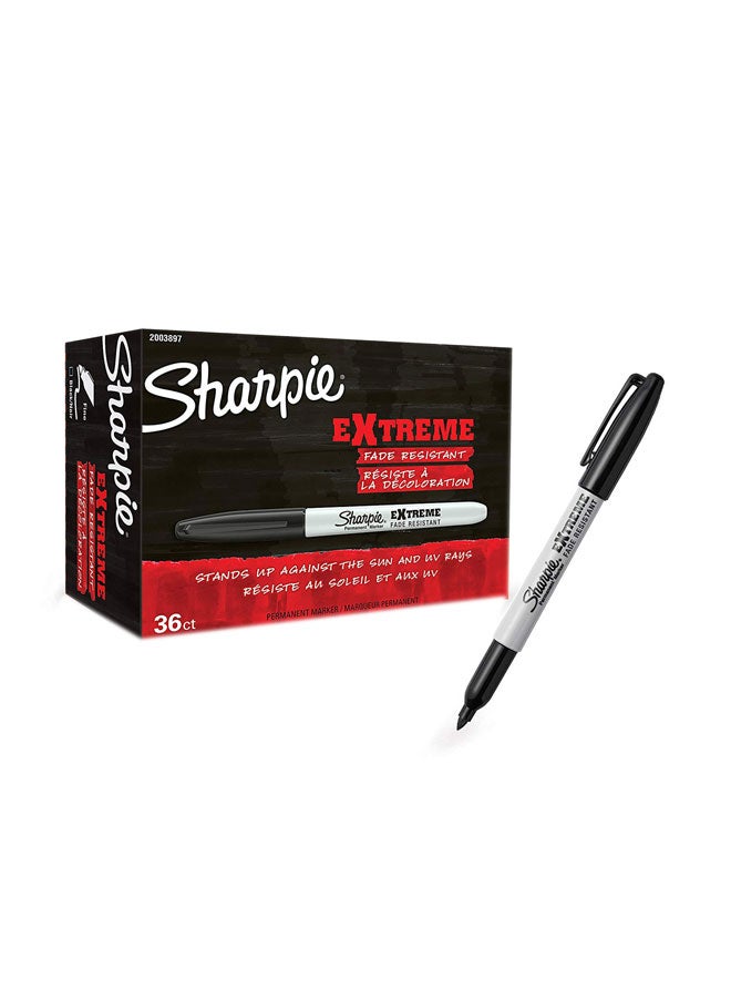 Sharpie Set Of 36 Extreme Permanent Marker Black/silver - Image 1