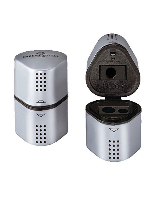 FABER-CASTELL - Grip Trio Pencil Sharpener Grey - Image 1