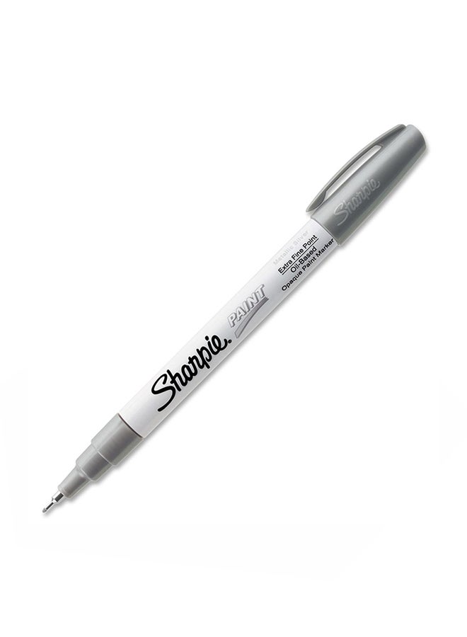 قلم ماركر زيتي للتلوين، طرف دقيق جداً، حبر فضي، عبوة من 3 أقلام