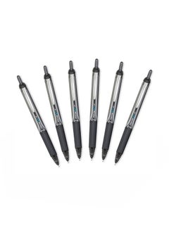 Precise V7 Rt Retractable Rolling Ball Pens, Fine Point, Black Ink, 6 Pack