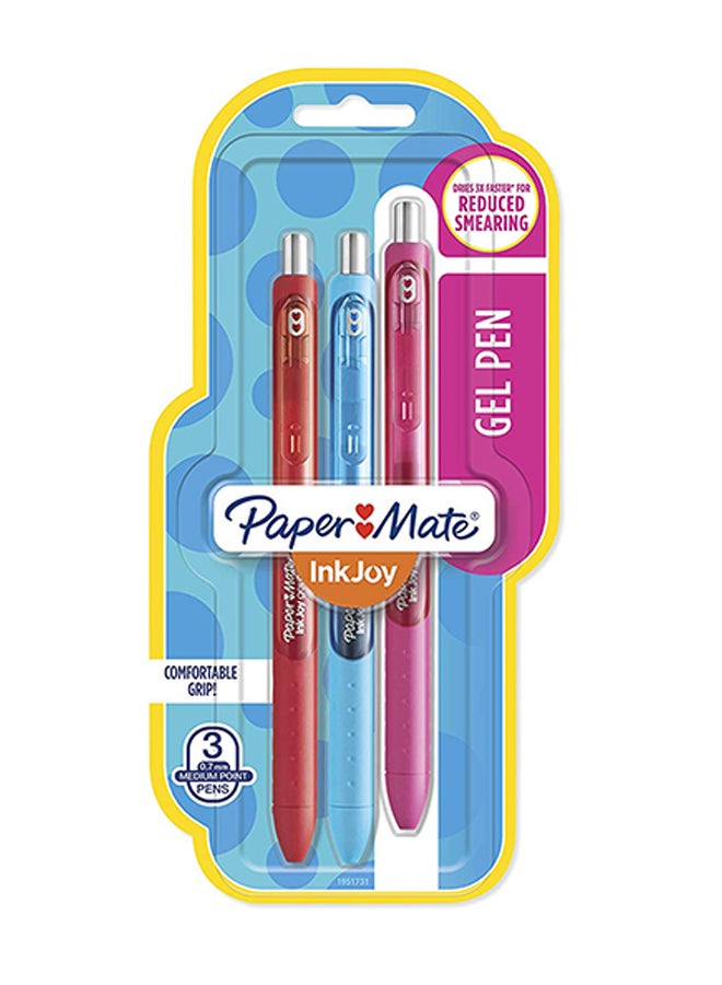 Paper Mate Paper Mate Inkjoy Gel Pens, Medium Point, Assorted Colors, 3 Count  - Image 1