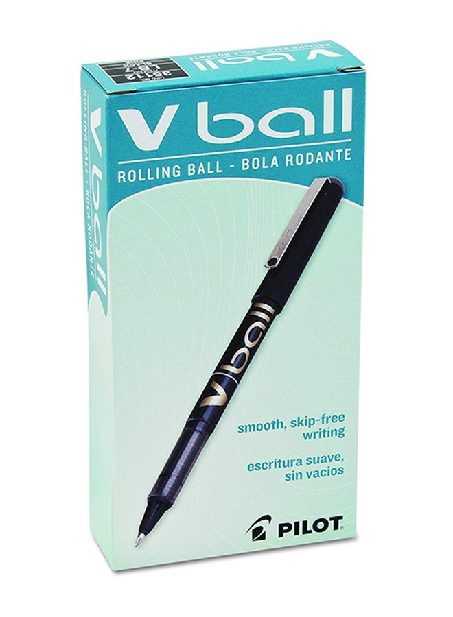 بايلوت طقم أقلام حبر سائل في بال برأس كروي مقاس 0.7 مم، لون أسود من 12 قطعة (طراز 35112) - Image 2