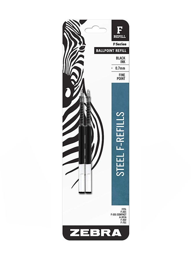 Zebra Pen - Zebra F-Series Ballpoint Stainless Steel Pen Refill - Image 1