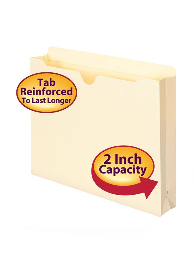 Smead Pack Of 50 Reinforced Straight Cut File Jacket Beige - Image 2