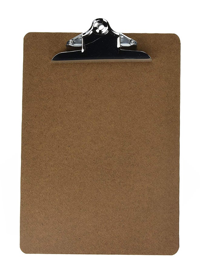 School Smart Hardwood Clipboard Brown - Image 1
