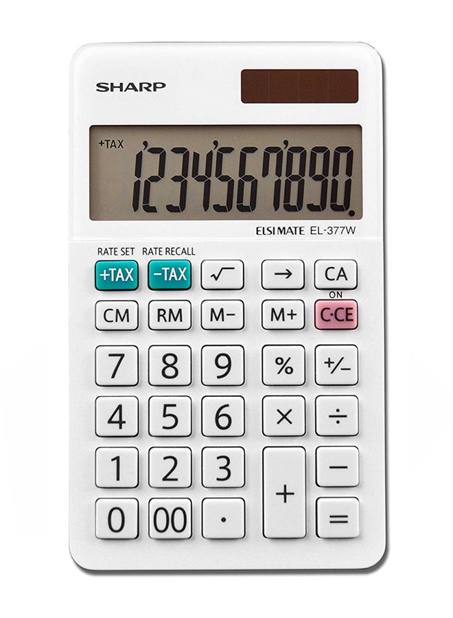 شارب آلة حاسبة للأعمال أبيض - Image 1