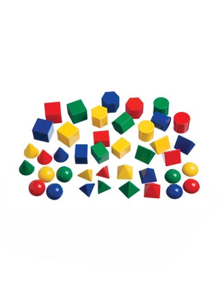 Set Of 40 Multicolored 3D Shapes Mini Geometric Solids Material Multicolour - v1553192500/N21951996A_1