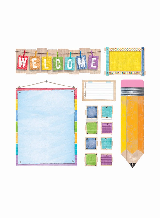 Upcycle Style Welcome Bulletin Board Multicolour