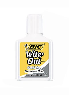 Bic Quick Dry Correction Fluid White 