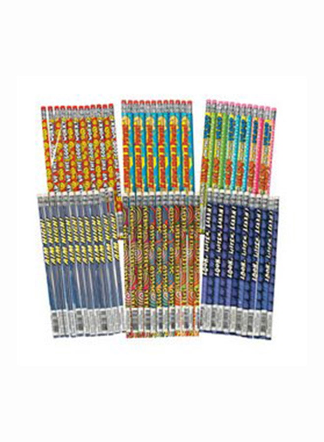 فن إكسبريس مجموعة متنوعة من أقلام الرصاص المزينة بعبارت تحفيزية - مناسبة للمرح في العمل وكهدية تقديرية للموظفين - Image 2