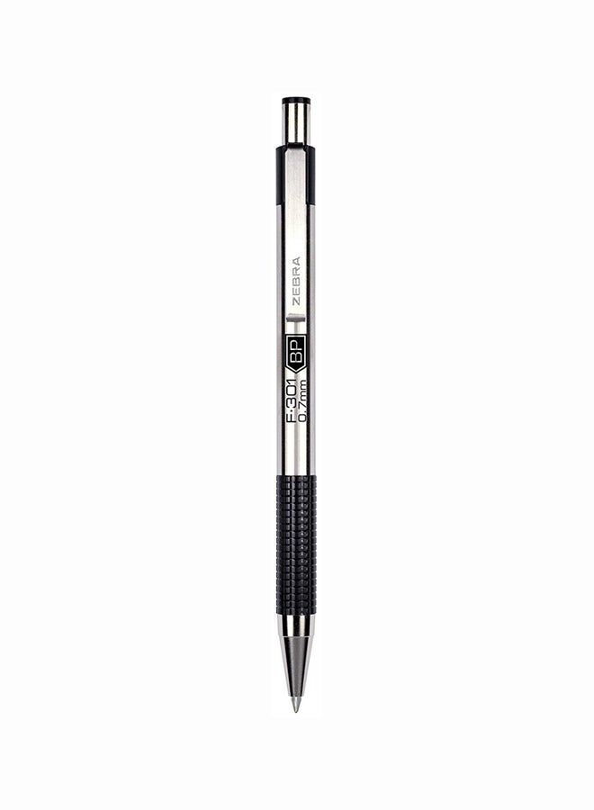 Zebra Pen - Zebra F-301 Ballpoint Stainless Steel Retractable Pen - Image 1