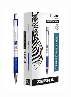 Zebra F-301 Ballpoint Stainless Steel Retractable Pen - v1553192570/N21952123A_1