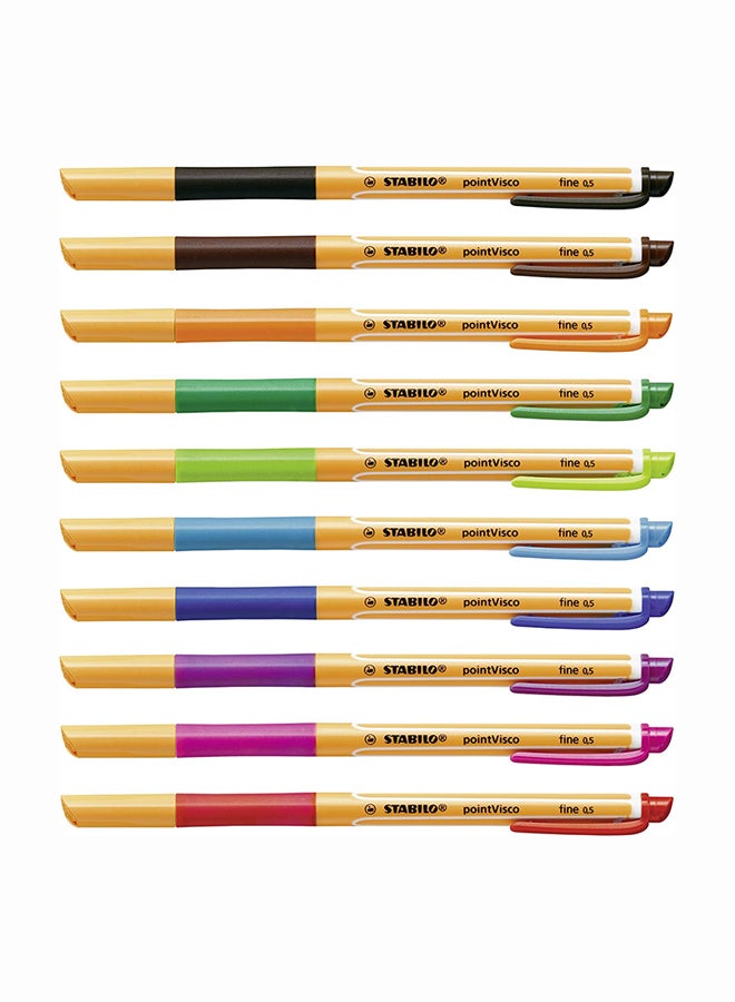 STABILO Stabilo Pointvisco Rollerball - Assorted Colours, Pack Of 10  - Image 2
